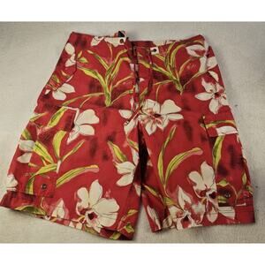 Polo Ralph Lauren Swim Trunks Large Board Shorts Red Hibiscus Hawaiian Floral